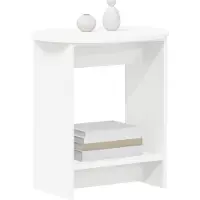 vidaXL Table d'appoint Blanc 50 x 39,5 x 55 cm Bois d¿ingénierie