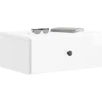 vidaXL Cabinet de chevet mural 2 pcs Blanc brillant 49 x 34,5 x 20 cm
