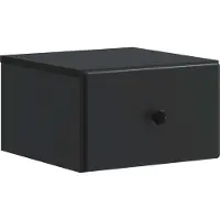 vidaXL Cabinet de chevet mural avec tiroir Noir 34,5 x 33 x 20 cm