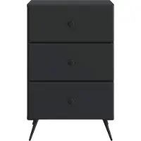 vidaXL Cabinet de chevet Noir 43 x 41 x 66,5 cm Bois d'ingénierie