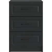 vidaXL Cabinet de chevet Noir 43 x 41 x 63,5 cm Bois d'ingénierie