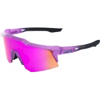 100% Unisexe, Lunettes de sport, SPEEDCRAFT XS Toyoko - HiPER Vital Pink Mirror Lens (Noir, Pink, Pink), Noir, Violet, Rose, Pink