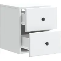 vidaXL Cabinet de chevet mural 2 pcs Blanc 34,5 x 33 x 40 cm