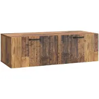 Syfax Meuble TV mural Bois ancien 98 x 41 x 30 cm Bois d'ingénierie