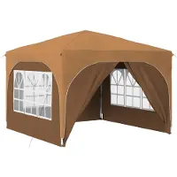 vidaXL Tente de réception pliable 290 x 290 x 245 cm, beige