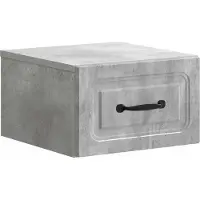 vidaXL Cabinet de chevet mural Gris béton 34,5 x 33 x 20 cm