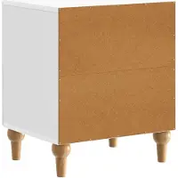 vidaXL Cabinet de chevet Blanc brillant 43 x 34,5 x 50 cm