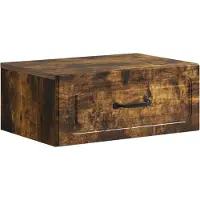 vidaXL Cabinet de chevet mural 2 pcs Chêne fumé 49 x 34,5 x 20 cm