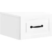 vidaXL Cabinet de chevet mural 2 pcs Blanc brillant 34,5 x 33 x 20 cm