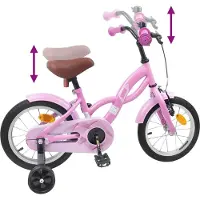 vidaXL Vélo pour enfants 14 pouces, pour les 3-5 ans, rose clair