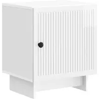 vidaXL Cabinet de chevet Blanc brillant 43 x 34,5 x 50 cm