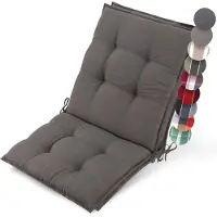 Beautissu Lot de 2 coussins pour fauteuil à dossier bas Sun-NL, 100 x 50 x 8 cm, taupe