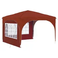 vidaXL Tente de réception pliable 290 x 290 x 245 cm, couleur terre cuite