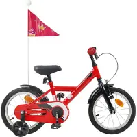 vidaXL Vélo pour enfants 16 pouces, pour les 4-6 ans, rouge
