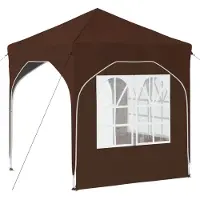 vidaXL Tente de réception pliable 192 x 192 x 245 cm, marron