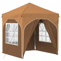 vidaXL Tente de réception pliable 192 x 192 x 245 cm, beige