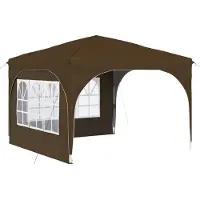 vidaXL Tente de réception pliable 290 x 290 x 245 cm, couleur taupe