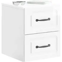 vidaXL Cabinet de chevet mural Blanc brillant 34,5 x 33 x 40 cm