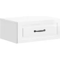 vidaXL Cabinet de chevet mural 2 pcs Blanc brillant 49 x 34,5 x 20 cm