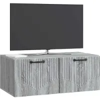 vidaXL Meuble TV mural , gris Sonoma, 78,5 x 41 x 30 cm