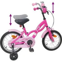 vidaXL Vélo pour enfant 14 pouces, pour les 3-5 ans, rose foncé
