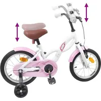 vidaXL Vélo pour enfant 12 pouces, pour les 2-4 ans, blanc