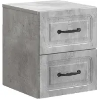 vidaXL Cabinet de chevet mural Gris béton 34,5 x 33 x 40 cm