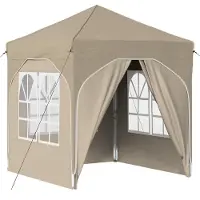 vidaXL Tente de réception pliable 192 x 192 x 245 cm, couleur crème