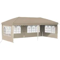 Syfax Tente de fête pop-up 575 x 289 x 245 cm Crème