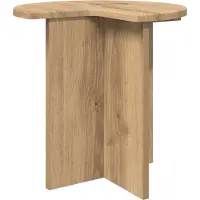 vidaXL Table d'appoint Chêne artisanal Ø 39 x 38 cm Bois d'ingénierie