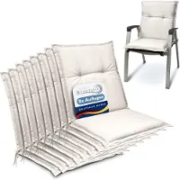 Beautissu Lot de 8 coussins pour dossier bas Base NL, 100 x 50 cm, naturel