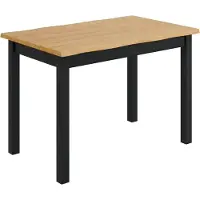 vidaXL Table à manger EKAI noire 112 x 70 x 76,5 cm en pin massif