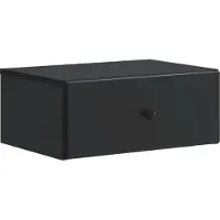 vidaXL Cabinet de chevet mural avec tiroir Noir 49 x 34,5 x 20 cm