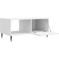 vidaXL Table basse blanche brillante 90 x 50 x 40 cm en aggloméré