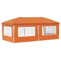 vidaXL Tente de réception pliable 575 x 289 x 245 cm, orange