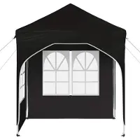 vidaXL Tente de réception pliable 192 x 192 x 245 cm, noire