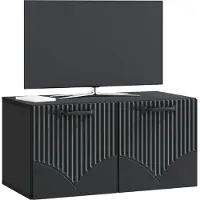 vidaXL Meuble TV mural , noir, 59,5 x 31 x 30 cm