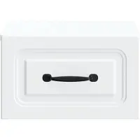 vidaXL Cabinet de chevet mural avec tiroir Blanc 34,5 x 33 x 20 cm