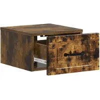 vidaXL Cabinet de chevet mural 2 pcs Chêne fumé 34,5 x 33 x 20 cm