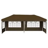 vidaXL Tente de réception pliable 575 x 289 x 245 cm, couleur taupe