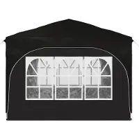 vidaXL Tente de réception pliable 290 x 290 x 245 cm, noire