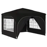vidaXL Tente de réception pliable 290 x 290 x 245 cm, noire