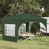Prolenta Tente événementielle pop-up, modèle "Exclusive", dimensions 290 x 290 x 245 cm, couleur verte