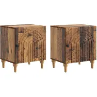 vidaXL Cabinet de chevet 2 pcs Bois ancien 43 x 34,5 x 50 cm