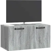 vidaXL Meuble TV mural Sonoma gris 59,5 x 31 x 30 cm