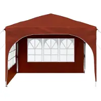 vidaXL Tente de réception pliable 290 x 290 x 245 cm, couleur terre cuite