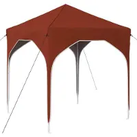 vidaXL Tente de réception pliable 194 x 194 x 245 cm, couleur terre cuite