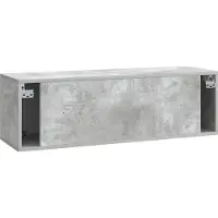vidaXL Meuble TV mural , gris béton, 98 x 31 x 30 cm