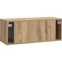 vidaXL Meuble TV mural 78,5 x 31 x 30 cm, chêne Artisan