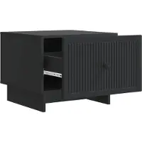 vidaXL Table basse à tiroirs, noire, 49 x 50 x 40 cm, aggloméré